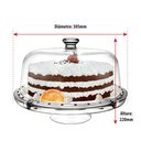 Ver imagem 3 de Boleira Porta Bolo,tortas,petisqueira de Vidro 5 em 1 com Suporte e Tampa de Vidro Ruvolo Monaco