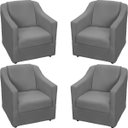 Ver imagem 1 de Kit 4 Poltronas Decorativas para Sala Recepção Consultório Manicure Cadeira Mila Suede