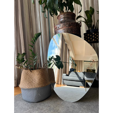 Espelho de Vidro 80cm Vertical Decorativo Banheiro Sala Casa