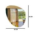 Ver imagem 5 de Espelho de Vidro 80cm Vertical Decorativo Banheiro Sala Casa