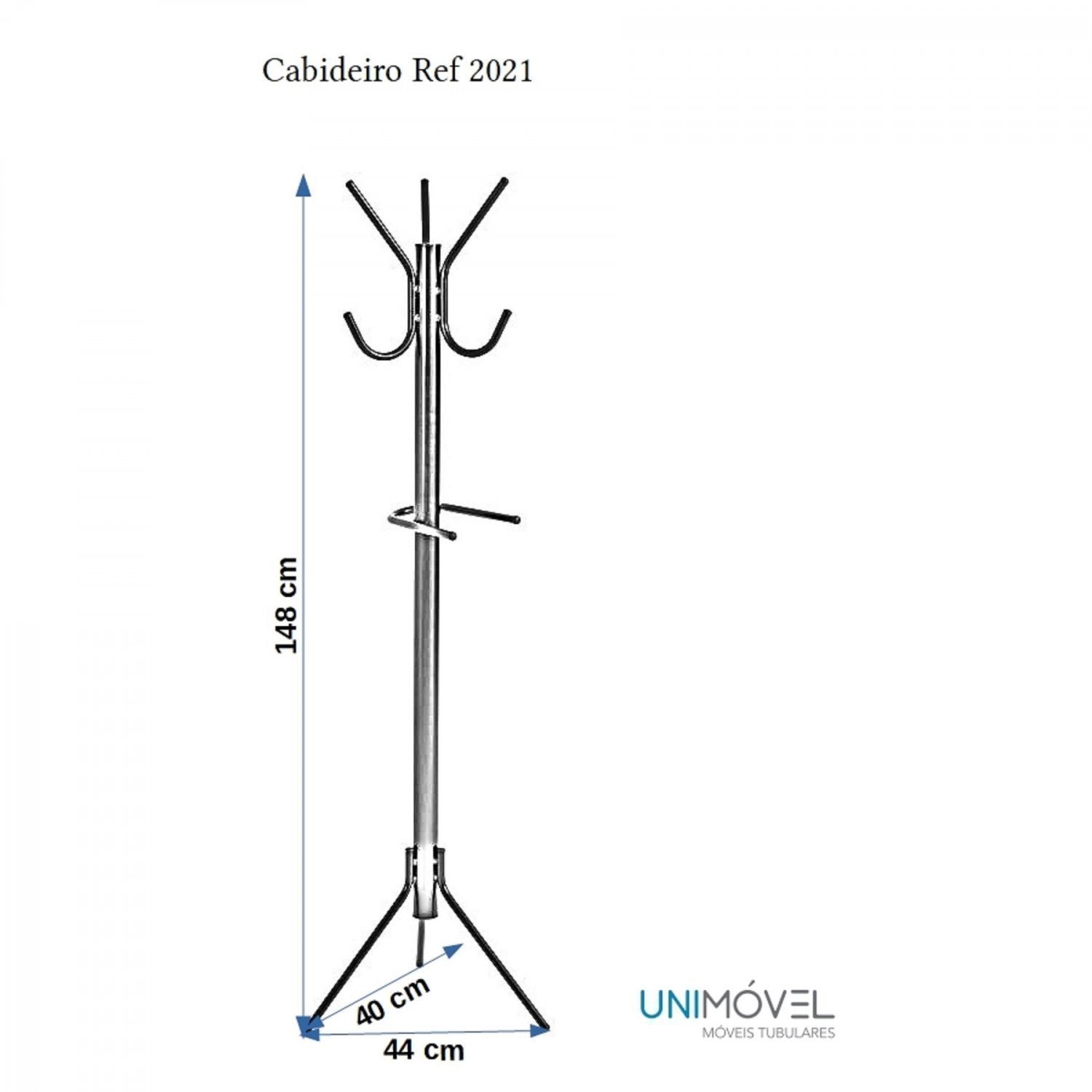 Cabideiro Tubular 148cm New 2021 Unimóvel - 4