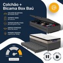 Ver imagem 4 de Cama Box Baú + Colchão Gazin de Espuma D33 Pillow In Force Mid + Auxiliar de Espuma Solteiro