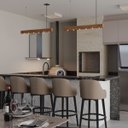 Ver imagem 1 de Pendente Horizontal Perseu 12w com 6 Spots Led - Madeira Maciça