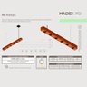 Pendente Horizontal Perseu 12w com 6 Spots Led - Madeira Maciça - 5