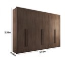 Ver imagem 4 de Guarda-Roupa Casal 6 Portas 6 Gavetas MDF Milão Rufato