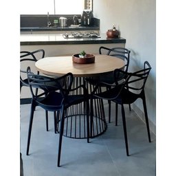 Mesa Redonda Estilo/Modelo Industrial (1,20 x 1,20) - 1
