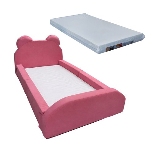 Cama Montessoriana Lorena Juvenil Ursinho Veludo