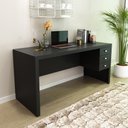 Ver imagem 1 de Mesa para Escritório C/ 03 Gavetas Me4113 Preto Tecnomobili