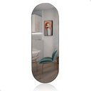 Ver imagem 1 de Espelho Pílula 150x50cm Suporte de Parede Couro Orgânico Corpo Inteiro