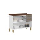 Ver imagem 3 de Balcão Cozinha Aço C/ Tampo 3 Ptas 2 Gav Essência Bertolini - Areia/branco