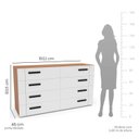 Ver imagem 2 de Cômoda Organizadora 150cm com 8 Gavetas 240838 Linha Lisboa Politorno