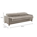 Ver imagem 5 de Sofá Cama Retrátil Alegra 3 Lugares 224cm