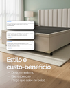 Ver imagem 2 de Box Bau Casal 1,38 x 1,88 Linho Bege Reforçada e Lacrada em Chapa Nas Laterais
