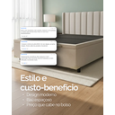 Ver imagem 2 de Box Bau Casal 1,38 x 1,88 Linho Bege Reforçada e Lacrada em Chapa Nas Laterais