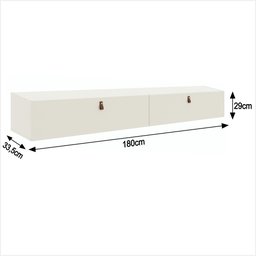 Rack Suspenso para Tv até 70 Polegadas 2 Portas Grécia 180cm - 5