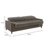 Sofá Cama 3 Lugares 224cm Alegra Estofart - 5