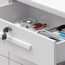 Ver imagem 3 de Comoda Mariah 4 Gavetas 2 Portas com Chave Branco