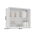 Ver imagem 3 de Armário Aéreo Cozinha 80 Cm Amara 2 Portas Branco/creme - Politorno