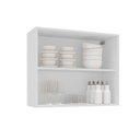 Ver imagem 2 de Armário Aéreo Cozinha 80 Cm Amara 2 Portas Branco/creme - Politorno