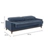 Sofá Cama 3 Lugares 224cm Alegra Estofart - 5