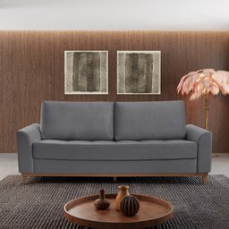 Sofá Cama Retrátil Alegra 3 Lugares 224cm  - 2
