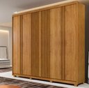 Ver imagem 1 de Guarda Roupa Casal 6 Portas 6 Gavetas Ripado 273cm Moscou Cinamomo - Benetil