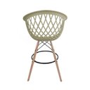 Ver imagem 2 de Kit 2 Banquetas para Sala de Jantar Web Dsw-m Bege/Fendi/Madeirado