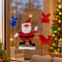 Ver imagem 3 de Adesivo Gel Natalino Kit 4 Uni Decoraçao Vidro Loja Vitrine Espelho Janela Parede Enfeite Casa Sala