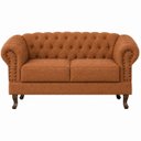 Ver imagem 3 de Namoradeira Chesterfield Duque 2 Lugares em Bouclê Cobre