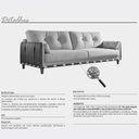 Ver imagem 2 de Sofá Living Antares D33 2,20m Base em Madeira Linho:rustico Bege