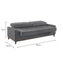 Ver imagem 5 de Sofá Cama Retrátil Alegra 3 Lugares 224cm
