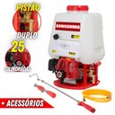 Ver mais imagens de Bomba Pulverizador De Veneno Kawashima PCG2625 À Gasolina 2T 26cc Tanque 25L Para Lavouras