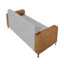 Ver imagem 6 de Sofá Living Decorativo Houston 2 Lugares 160cm Pés em Metal Linho/pu Cinza Escuro/caramelo G33 - Gra
