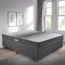 Ver imagem 4 de Cama Baú King 193x203 Courino Linho Preto com Dual Firm Espuma Ecoflex