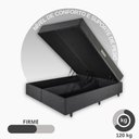 Ver imagem 6 de Cama Baú King 193x203 Courino Linho Preto com Dual Firm Espuma Ecoflex