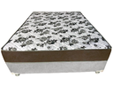Ver imagem 2 de Cama Box Casal Suede Cinza + Colchão Casal Suede Marrom Orto Molas Ensacada 138x188x55