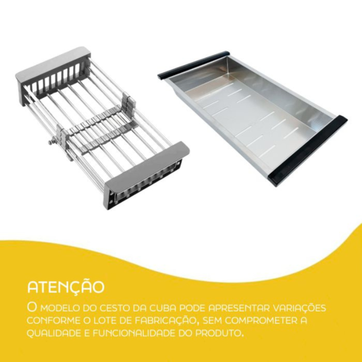 Cuba Pia Aço Inox Quadrada Cozinha Gourmet com Acessório 60x45 - Brinovar - 10