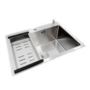 Ver imagem 4 de Cuba Pia Aço Inox Quadrada Cozinha Gourmet com Acessório 60x45 - Brinovar
