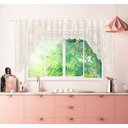 Ver imagem 6 de Cortina Bando Renda Cascata Cozinha Bule 3,15x1,00 Sortida:Bege