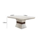Ver imagem 3 de Conjunto Sala de Jantar Mesa Tampo Mdf/vidro 6 Cadeiras Clarice Rufato