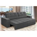 Ver imagem 1 de Sofá Retrátil e Reclinável 2 Lugares 1,70m com Molas Sabrina Suede Cinza Madelina Decor