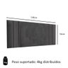Cabeceira Para Cama Casal Luana 1,40 Estofada Suede - Cinza - RPM Móveis - 3