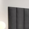 Cabeceira Para Cama Casal Luana 1,40 Estofada Suede - Cinza - RPM Móveis - 2