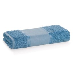 Toalha de Banho Ponto Russo para Bordar Azul 70 X 140cm - 1