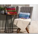 Ver imagem 2 de Toalha de Banho Ponto Russo para Bordar Azul 70 X 140cm