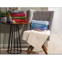 Toalha de Banho Ponto Russo para Bordar Azul 70 X 140cm - 2