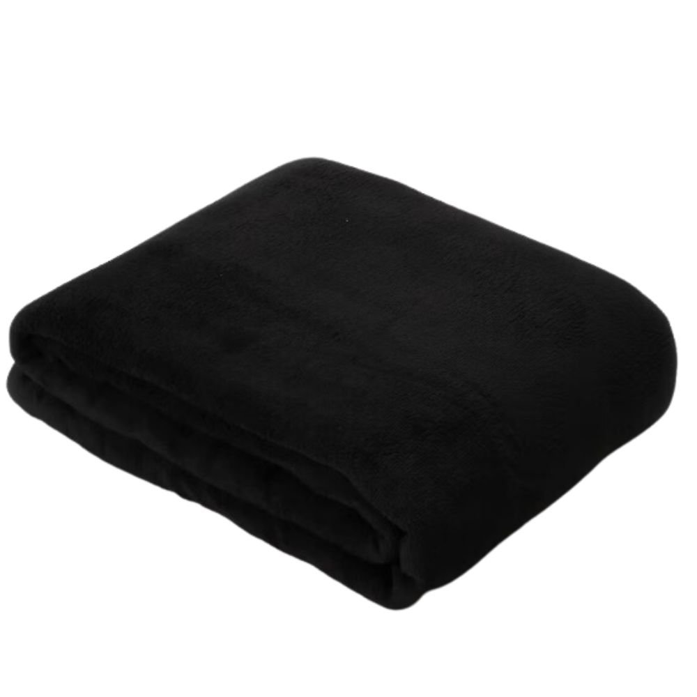 Cobertor Casal Manta Microfibra Fleece Preto - 2