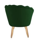 Ver imagem 4 de Poltrona Decorativa Pétala Veludo Verde Pés Palito