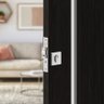 Fechadura Rolete Externa Roseta Quadrada 4145r55 3f Roseta Quadrada Inox - 4145r Cromo Acetinado - 1