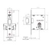 Fechadura Rolete Externa Roseta Quadrada 4145r55 3f Roseta Quadrada Inox - 4145r Cromo Acetinado - 3